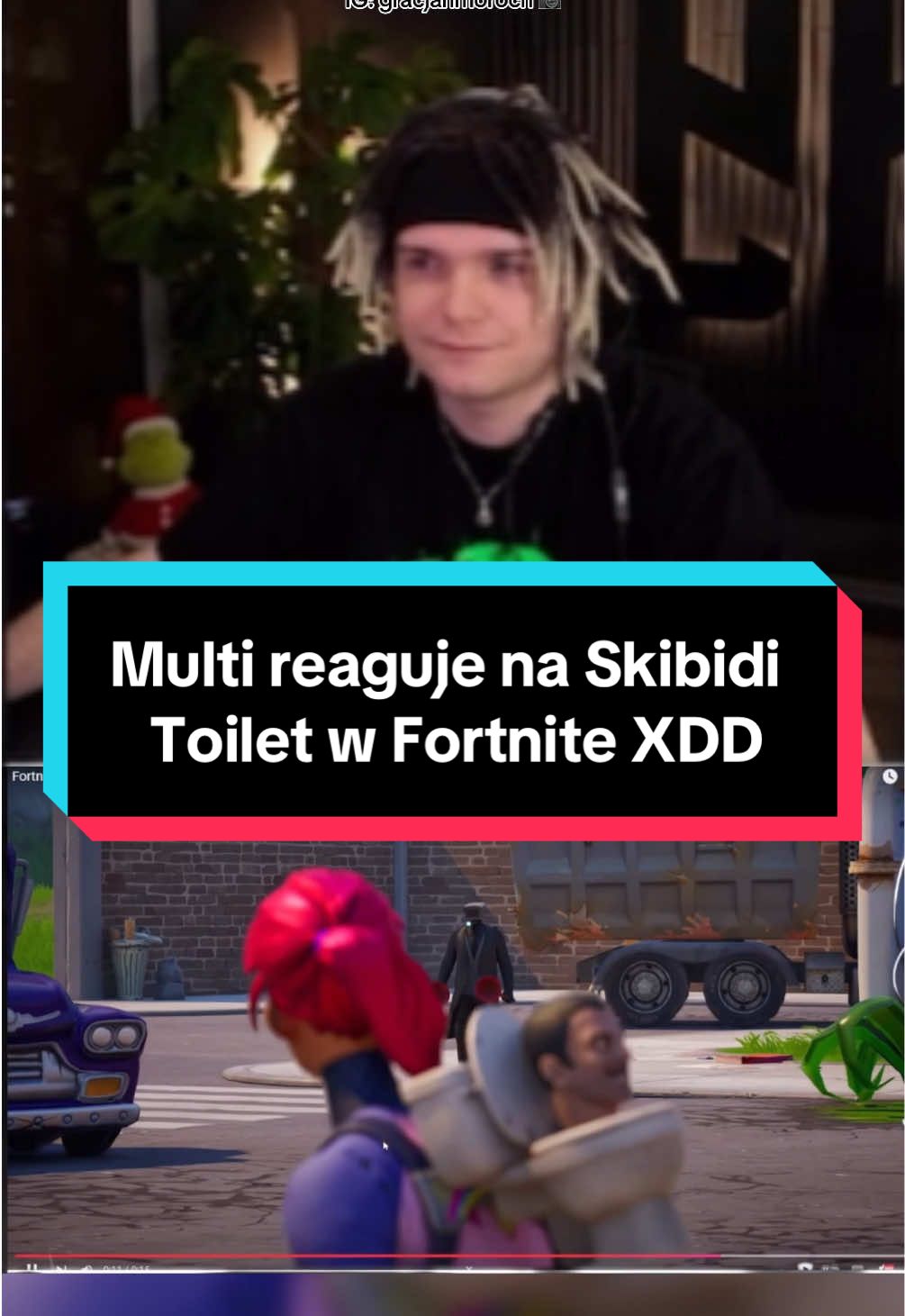 Multi reaguje na Skibidi Toilet w Fortnite XDD #youngmulti #multi #dlaciebie #viral 