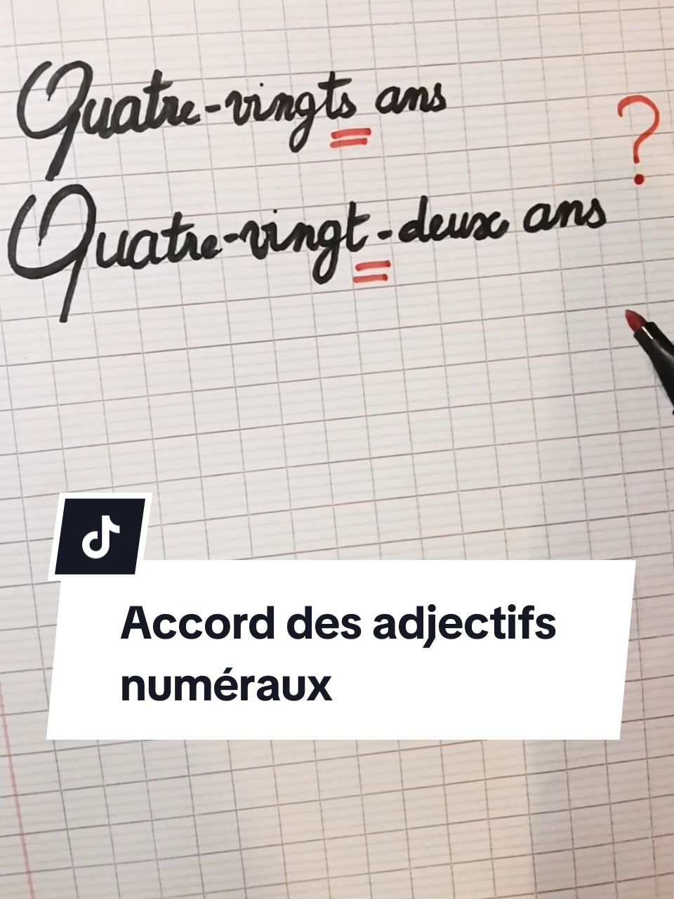 Apprendre facilement le français. 🇨🇵 #accordadjectifnumeral  #françaisenfrance  #françaispourfrance  #mamaîtresse1  #tiktokfrance 