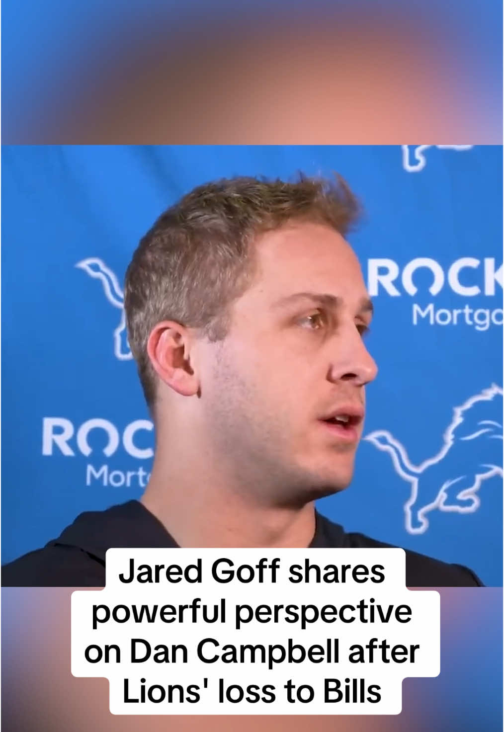 Jared Goff acknowledged how far the Lions have come and how Dan Campbell has played into that. (via @Detroit Lions) #nfl #nfltiktok #football #jaredgoff #dancampbell #detroit #lions 