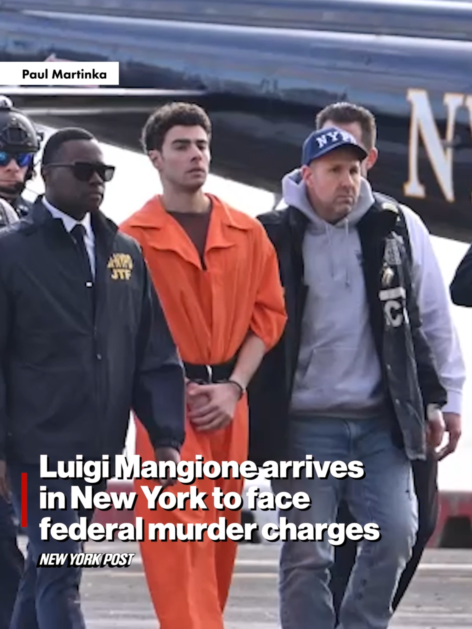 BREAKING: Accused CEO assassin Luigi Mangione arrives in New York to face federal murder charges.