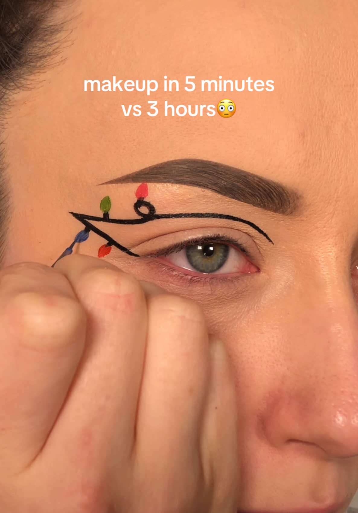 5 minute makeup vs 3 hour makeup😩 - #christmas #christmasmakeup #makeup #makeupartist #makeuptutorial #tutorial #Eyeliner #liner #eyelinertutorial #festive