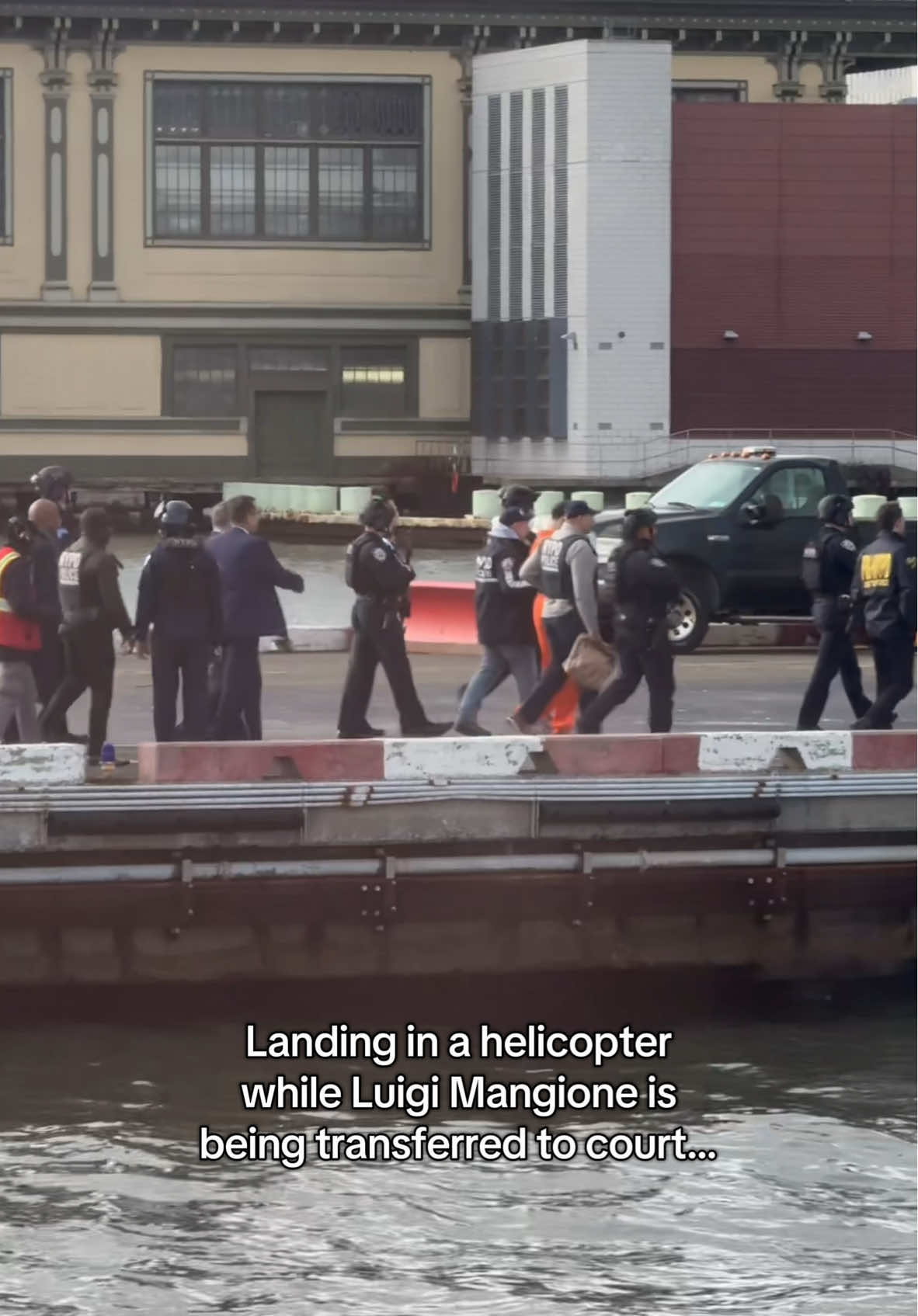 Landing in Helicopter at the exact same time Luigi Mangione is being transferrd to court in New York City to face Murder charges. #Luigimangione 