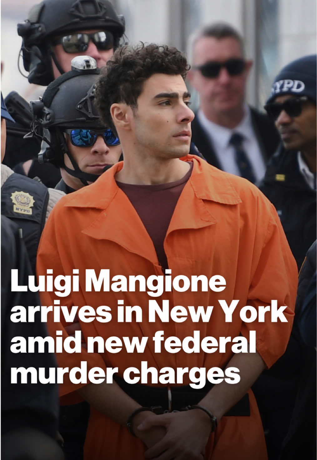 Watch suspect Luigi Mangione arrive in New York, as he faces new federal charges of stalking, murder, and a firearms offense in the shooting death of  UnitedHealthcare CEO Brian Thompson. 