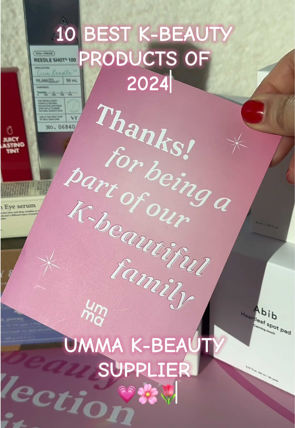 you can get your own at umma.io 💖 @umma.influencers @Abib Global @Beauty of Joseon #maryandmay @VT Cosmetics US @anua_global @I'M FROM VIETNAM @SKIN1004 Official @AXIS-Y #ummakbeauty #kbeautywholesale #kbeautysupplier #wholesalesupplier #cosmeticwholesale #ummakbeautybox #koreancosmeticswholesale #worldwideshipping #koreanbrands #kbeautyunboxing #unboxinghaul #ummahaul #skincareroutine #koreanmakeup #skincareaddict #skintok 