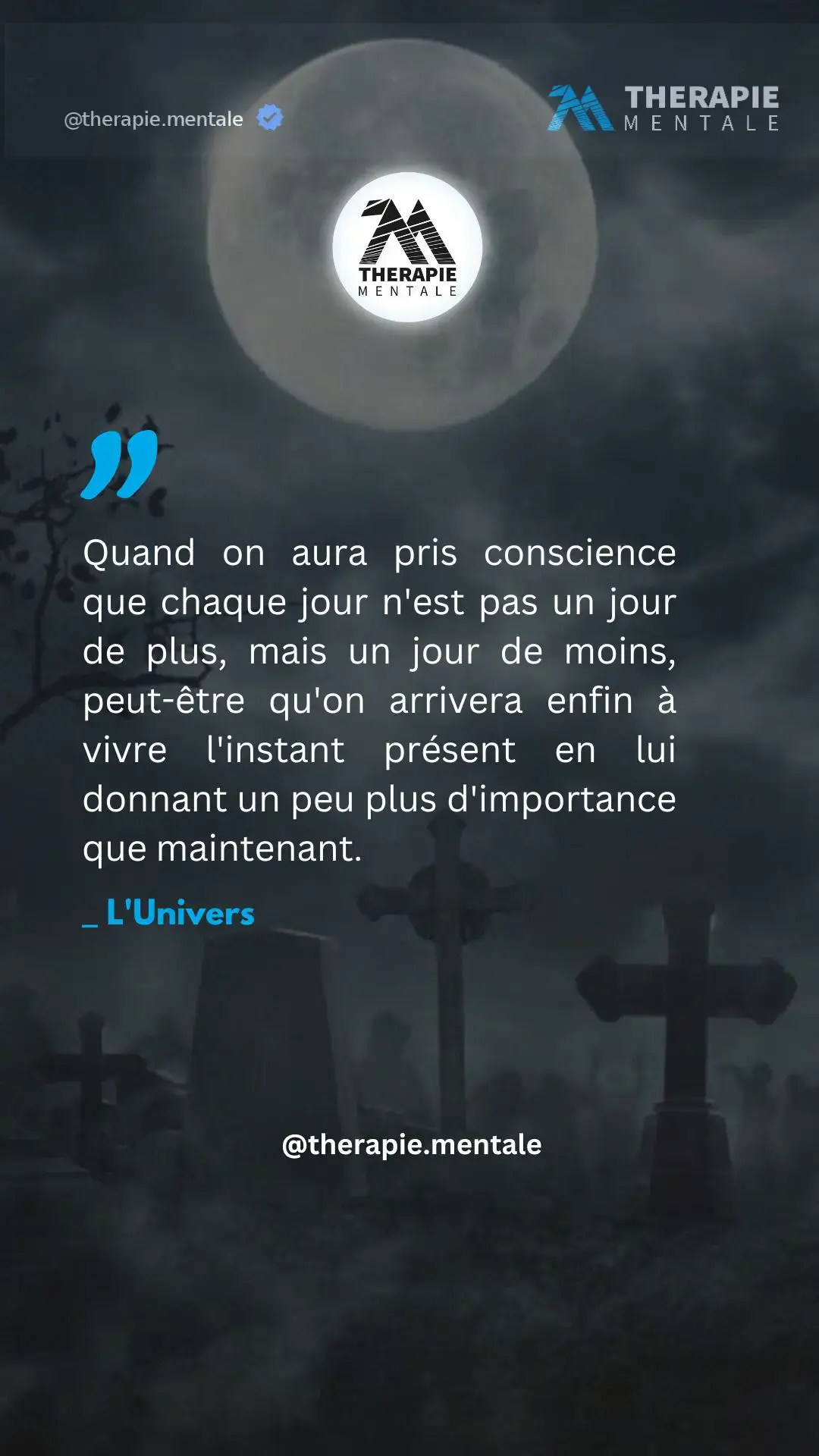 Appréciez chaque jour, et ne renvoyez plus vos projets à demain.  Quand on aura pris conscience que chaque jour n'est pas un jour de plus, mais un jour de moins, peut-être qu'on arrivera enfin à vivre l'instant présent en lui donnant un peu plus d'importance que maintenant. #pourtoi #motivation #citation 