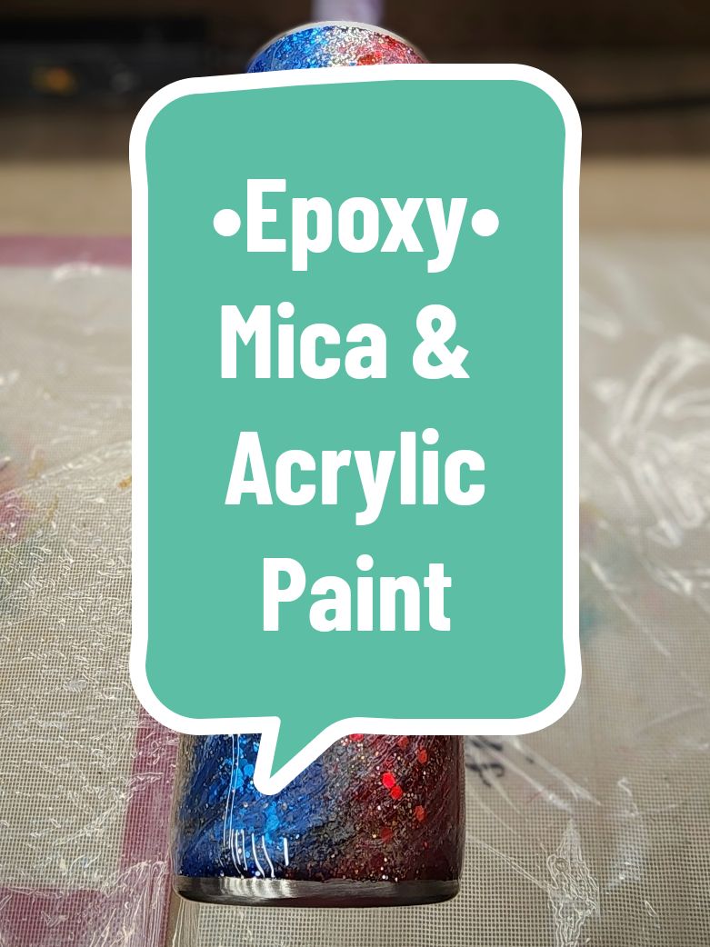 •Epoxy• Mica & Acrylic Paint 🎨  • • #tumblergroove #mica #acrylicpaint #tumbler #cup #epoxy #glitter #custom #SmallBusiness #customorder #epoxytumbler #glittertumbler #resinart #epoxyart 