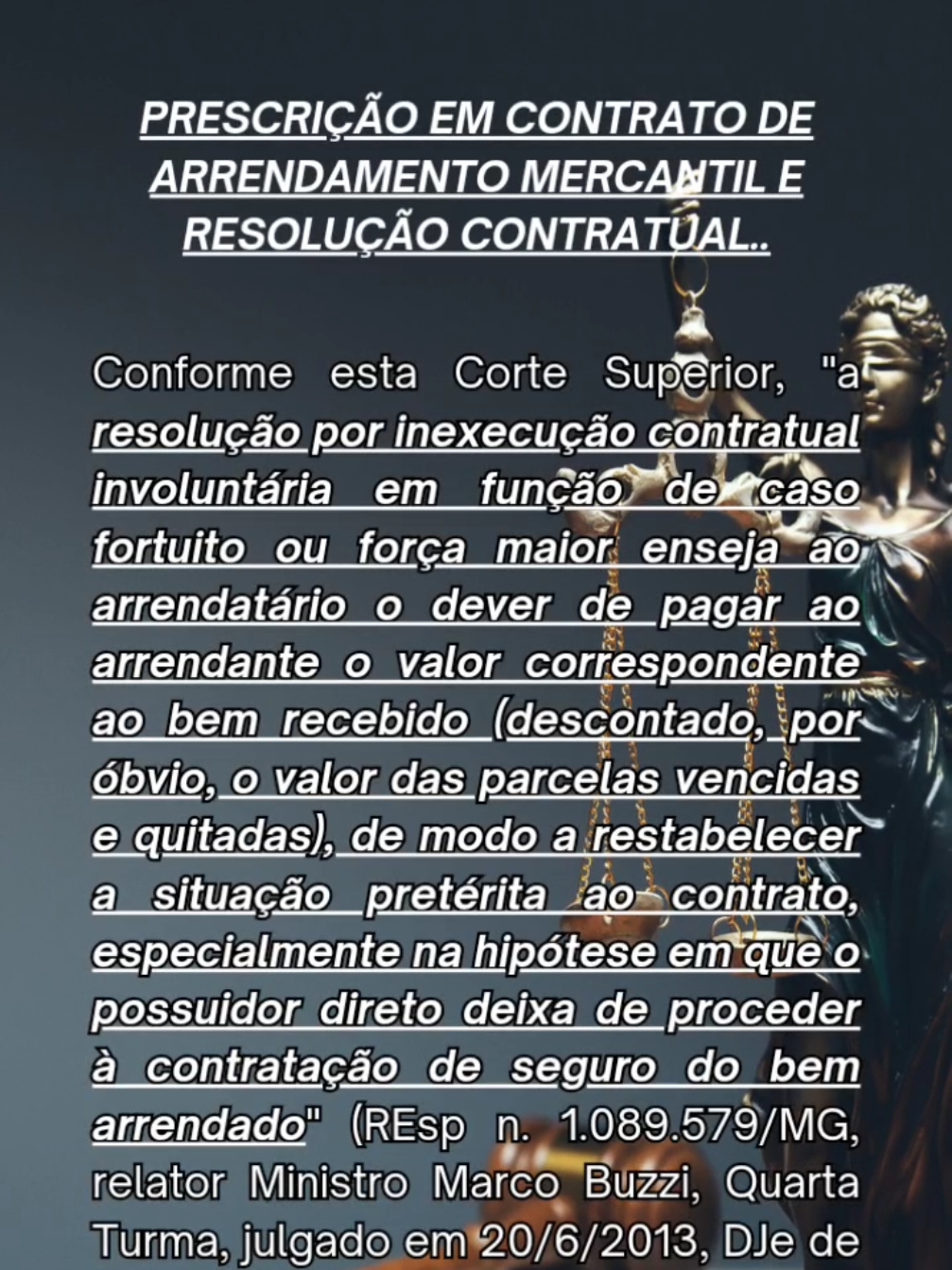 Arrendamento mercantil - Prescrição resolução voluntária da parte - carro sem seguro. #direito 