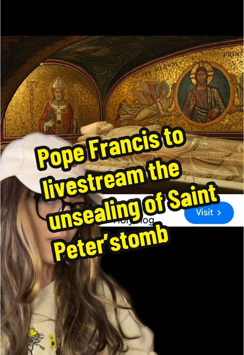 ##greenscreen On Christmas eve, Pope Francis will be live streaming the opening unsealing of Saint Peter’s tomb. Let me give you a tour of the basilica di San Pietro in Rome Italy Citta’ del Vatican / Vatican city #vatican #vaticancity #vaticano #cittadelvaticano #pope #popefrancis #papafrancisco #papafrancesco #sanpietro #saintpeter #hopetolivestreamtheopeningofsaintpetertomb #christmas #christmaseve #news #fyp #tiktokviral @CristinaBruno1111 #cristinabruno 