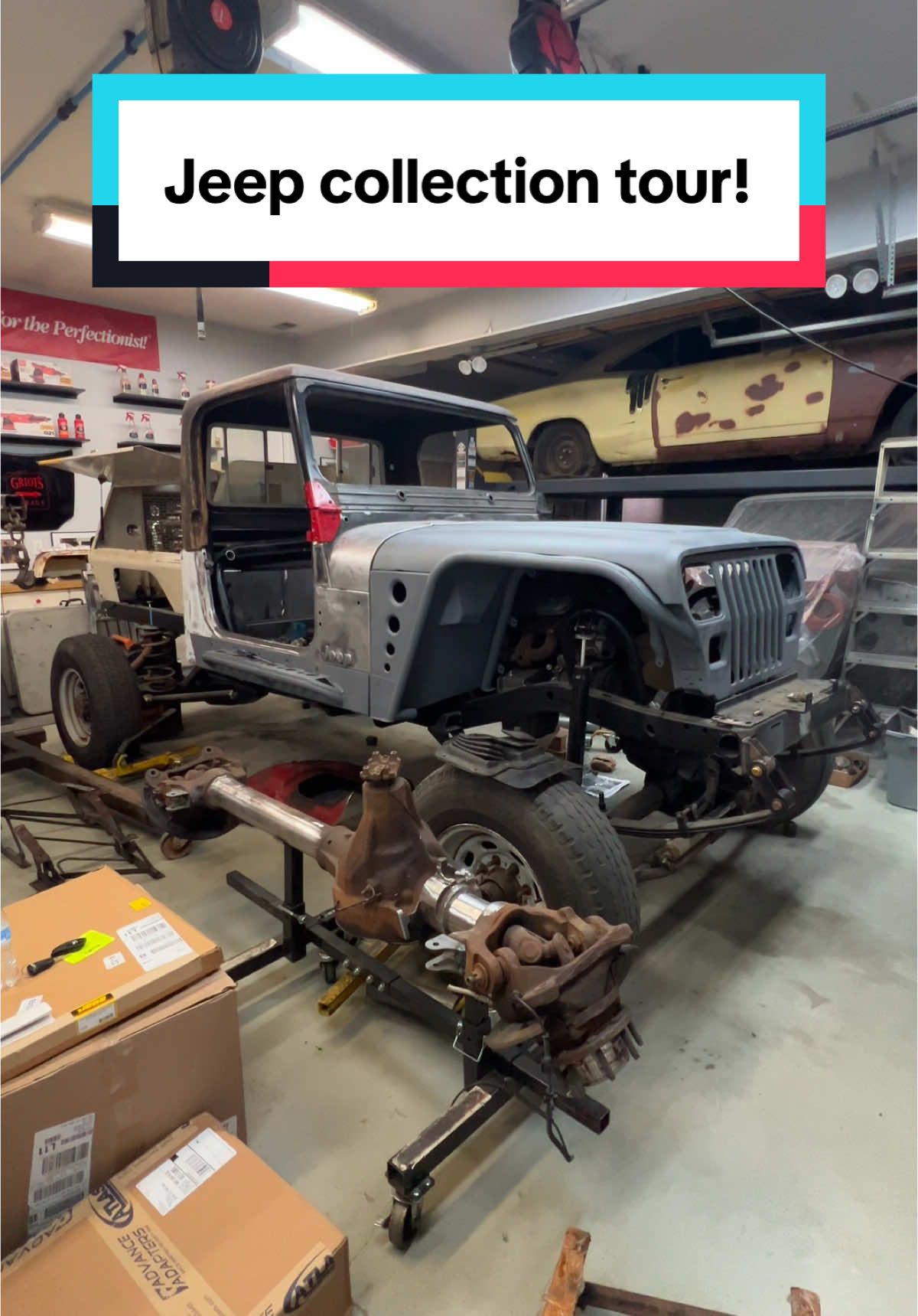 Full tour of our Jeep “Collection” or parking lot.  Whichever you prefer😂 #cartok #carsoftiktok #builtdifferentgarage #jeepsoftiktok #jeeptok #jeeptj #jeep #offroad #offroading #customcars #creatorsearchinsights 