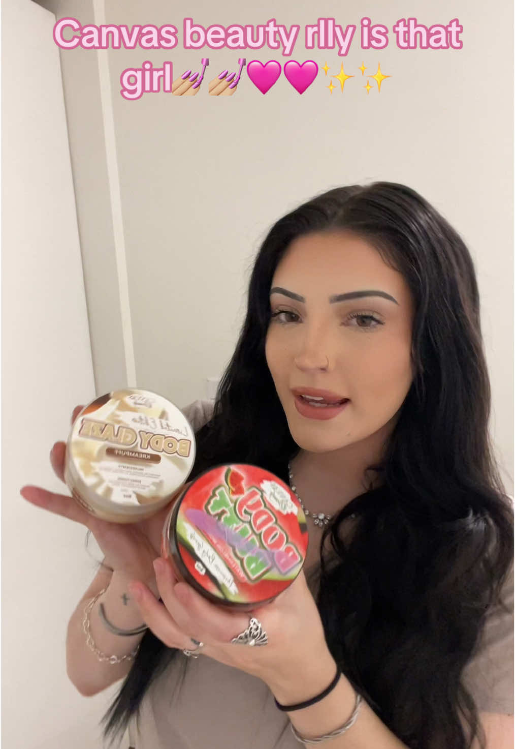 I love you guys sm!✨🩷 #canvasbeautybrand #bodybutter #bodybuff #sponsered 