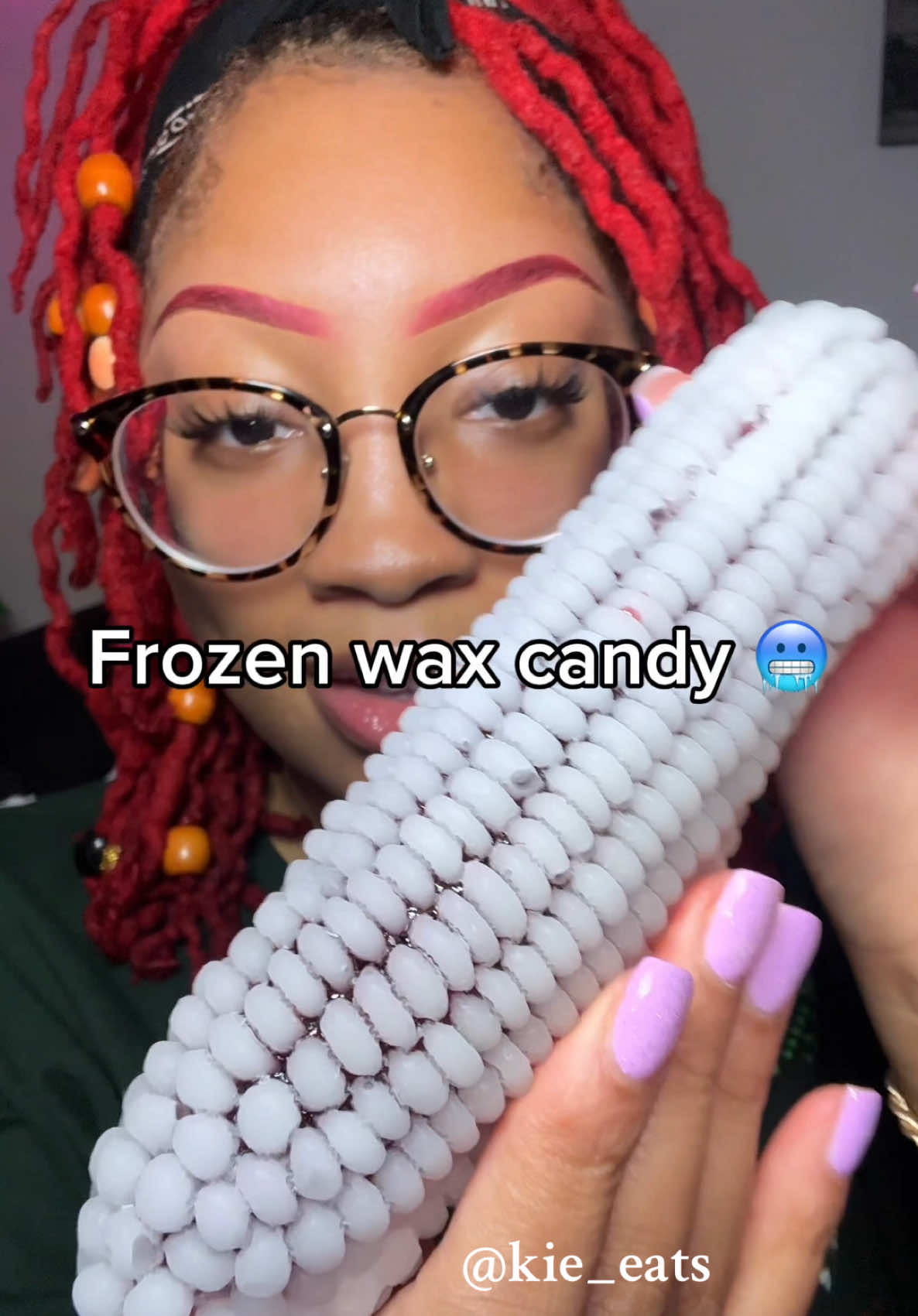 I made Frozen Wax Candy @Kay✨ made me crave this so bad I had to make it. I didnt swallow the wax. I want to make more flavors soon, I crave this everyday 🤣 #asmr #waxcandy #candy #frozenwaxcandy 