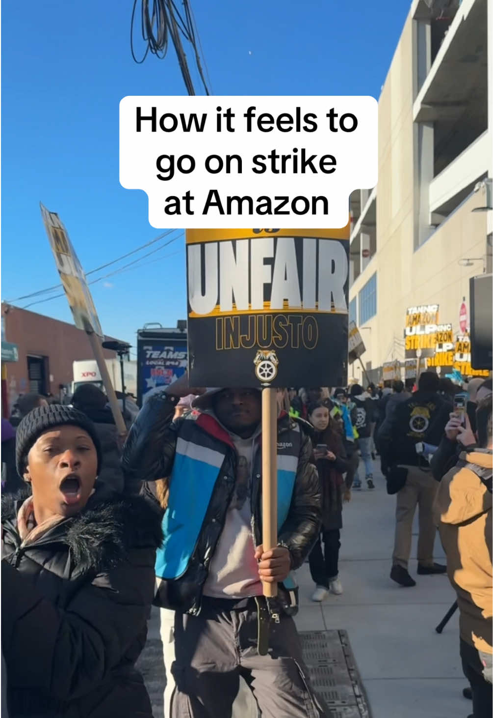 We are on unfair labor practice strike to win the union contract we deserve. Fair pay, safe jobs, and respect! #MakeAmazonDeliver #1u #Teamsters #Unions #Amazon #UnionStrong #Amazon #AmazonWorkers #AmazonDrivers #MakeAmazonPay #fyp 