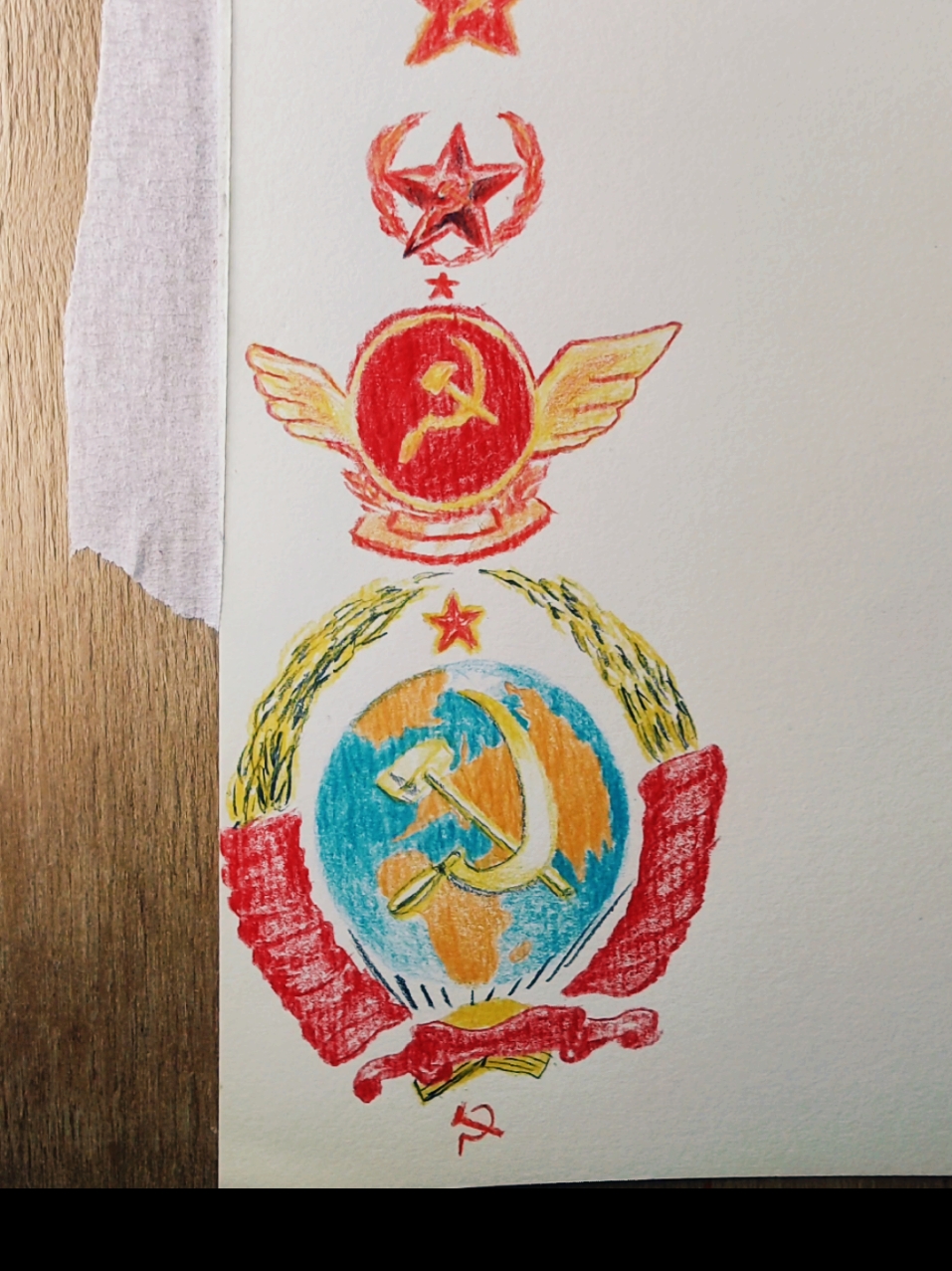 USSR emblem drawing #drawing #sketch #sgart #howtodraw #ussr #drawingtutorial #fypシ゚viral 