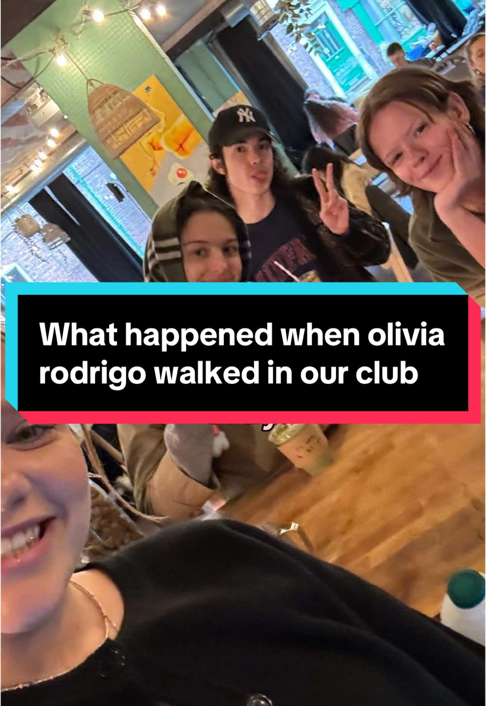 What happens when olivia rodrigo walks in our club 😂 #oliviarodrigo #olivia #podcast #feelgoodclub #club #coffee #podcastclips #manchester 