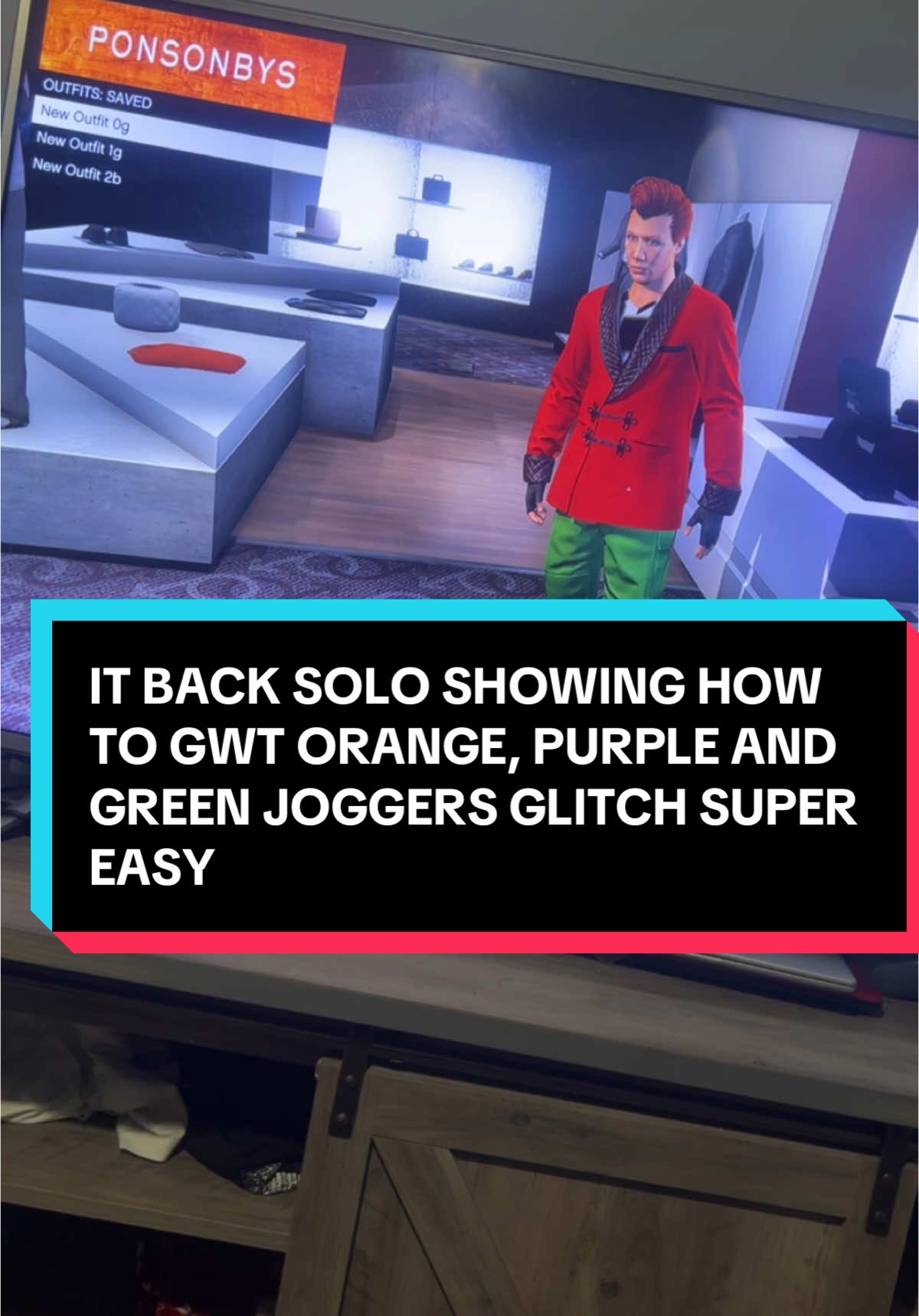 IT BACK SOLO SHOWING HOW TO GAT GREEN, PURPLE AND ORANGE  JOGGERS #GTA5 #gta5online #gta5glitch #gta5glitches #foryoupage #foryou #trending #foryou #fyp #foryou #christmas #fyp #foryou #u 