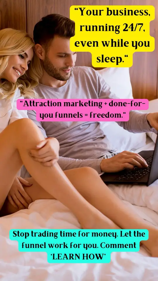 Attraction marketing + done for you funnel = freedom. #action #results #decision #dailypay #digitalmarketingagency #onlinebusinessforbeginners #doneforyou #attractionmarketing #digitalgrowthcommunity #notech #nofollowers #passiveincome #2hourworkday #legacybuilders 