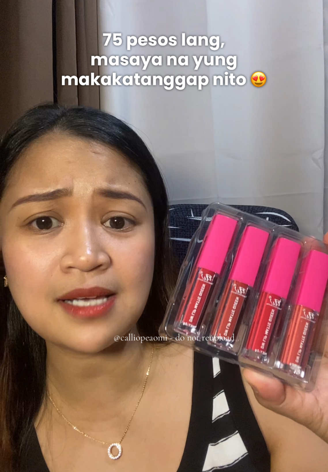 Sobrang mura naman neto pero maganda and box, quality ang lipsticks 🥰🥰 #dwlipstick #lipstickmatte #mattelipstick 