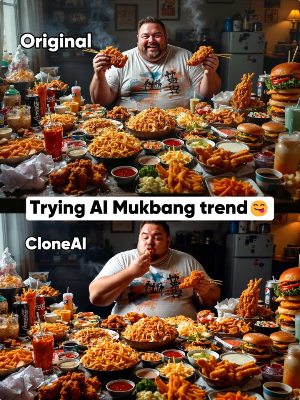 I hope AI can cook for me one day😅 #ai #mukbang #food #noodles #aigenerated 