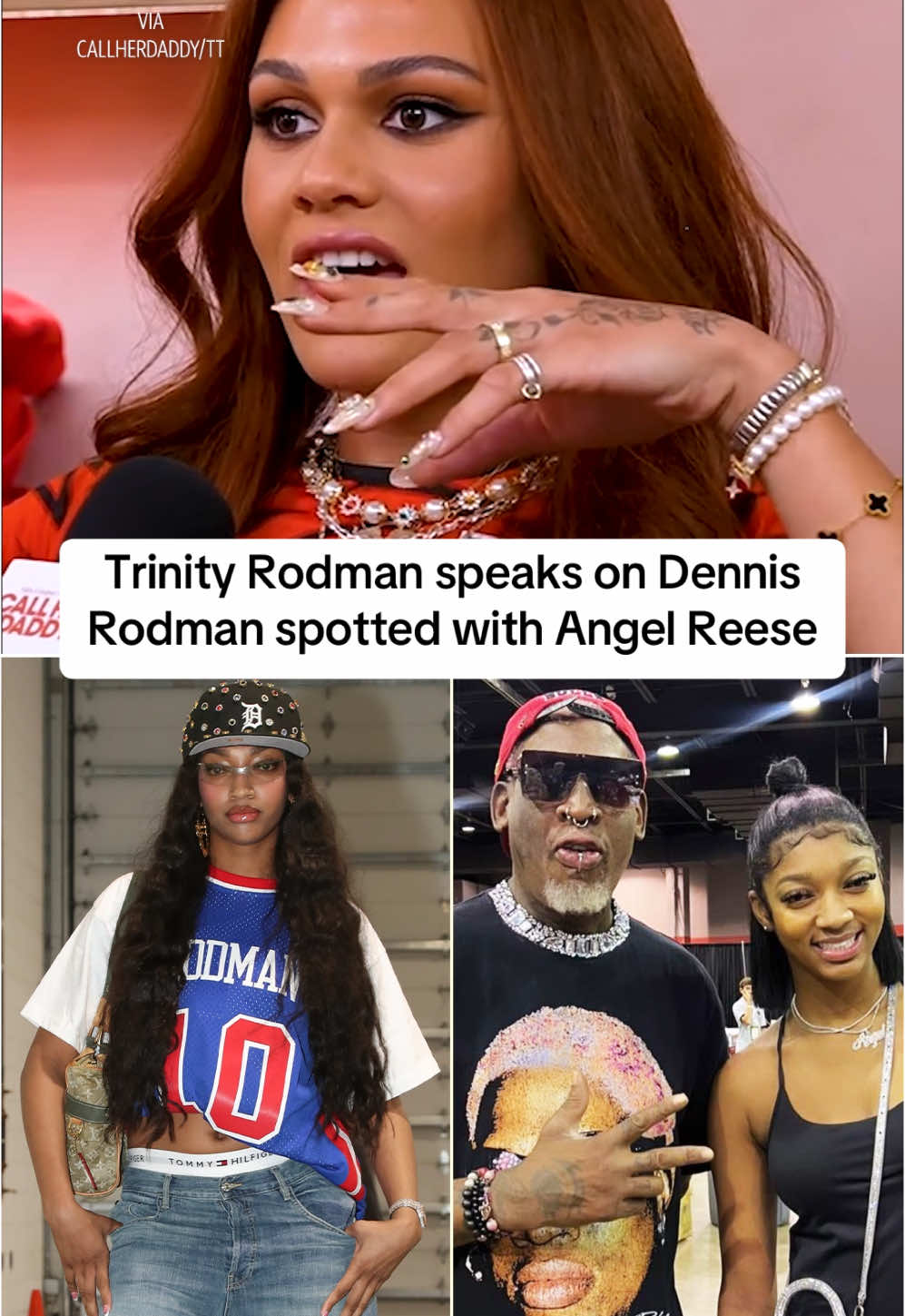 Ouch 😬 (via @Call Her Daddy) #trinityrodman #dennisrodman #angelreese #callherdaddy 