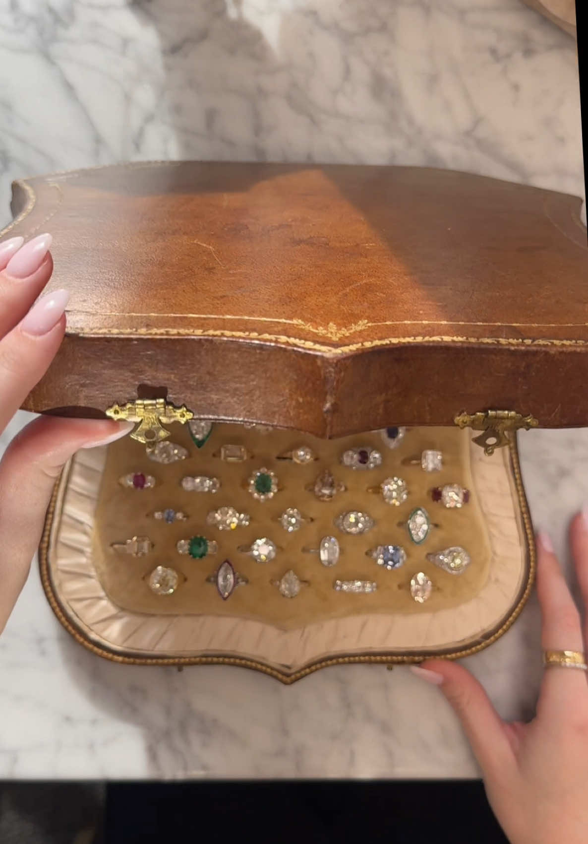 Life’s like a box of diamonds 💎✨  #antiques #engagementring #oldminecut #ringinspo #asschercut  