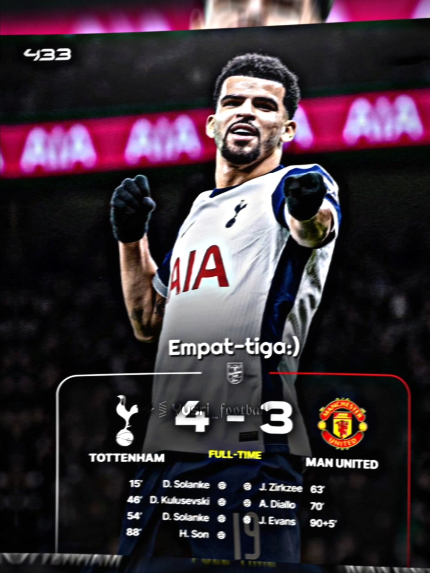 FT : tottenham 4-3 Manchester united,emyu kalah Wak 🥲🗿#football #manchesterunited #fyp #xybzca #fypシviral #fyppppppppppppppppppppppp #manchesterisred 