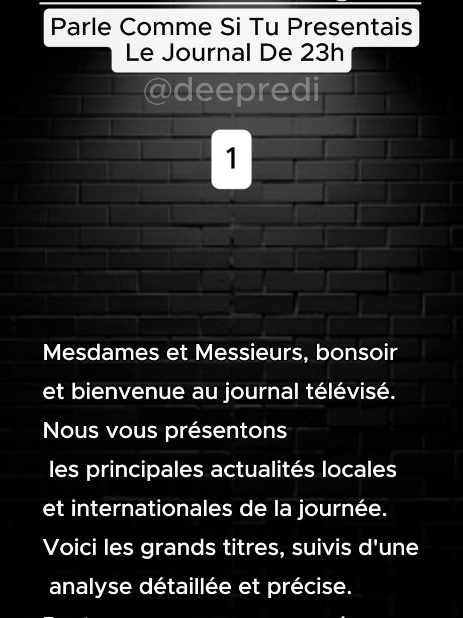 journaliste # 1 🥰 #eloquence #elocution #france #parlerfrancais #challenge #fyp #lecture #reading 