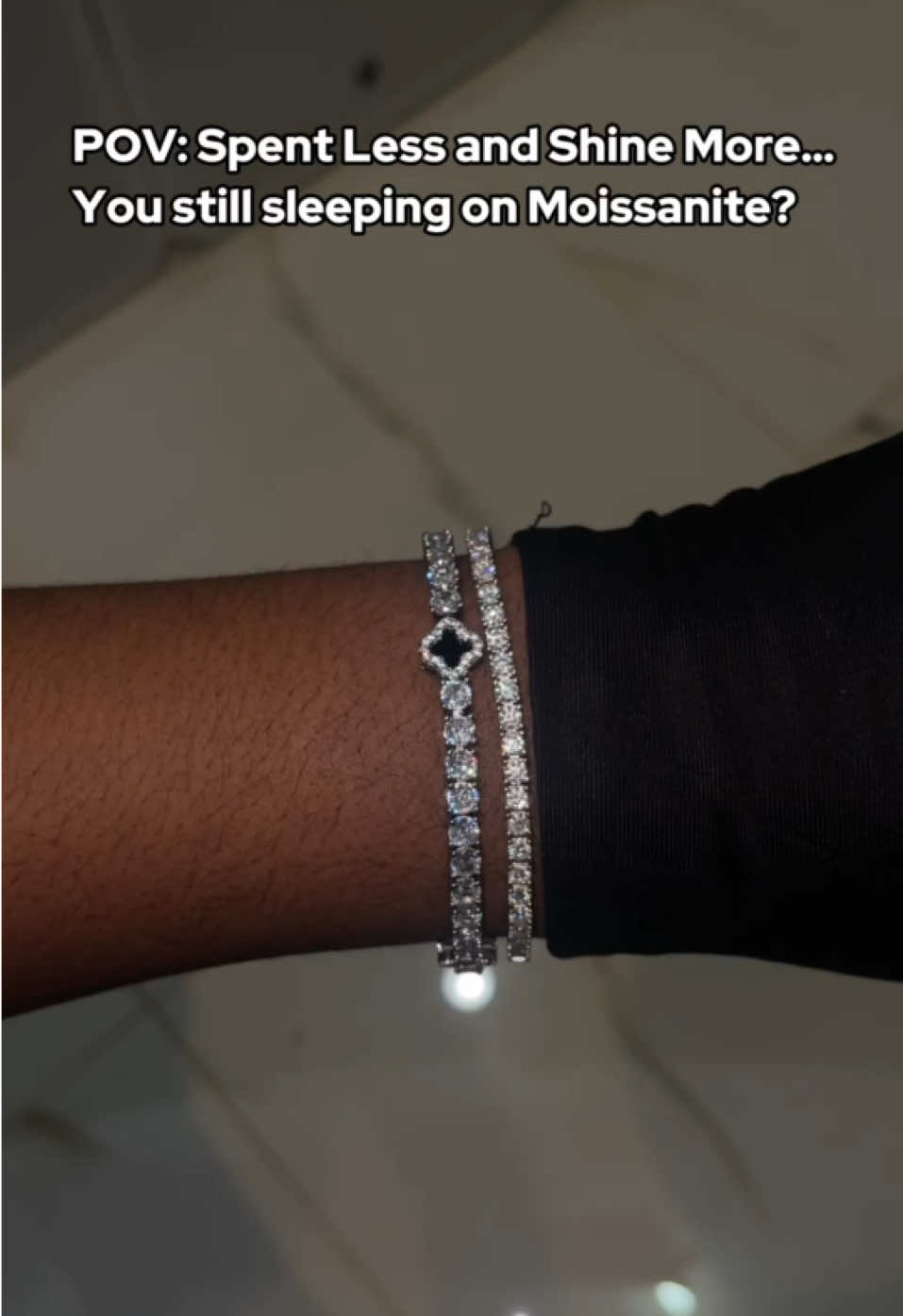 Stop sleeping on Moissanite 🤦‍♂️ #jewelry #nyc #moissanite #tiktokshop #bracelet #fyp 