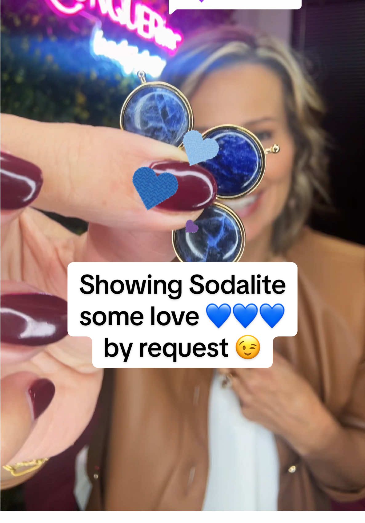 Replying to @Liz Starr I’d love to give sodalite some love! 💙💙💙 #bluelover #favoritecolor #bluesodalite #bluecrystals 