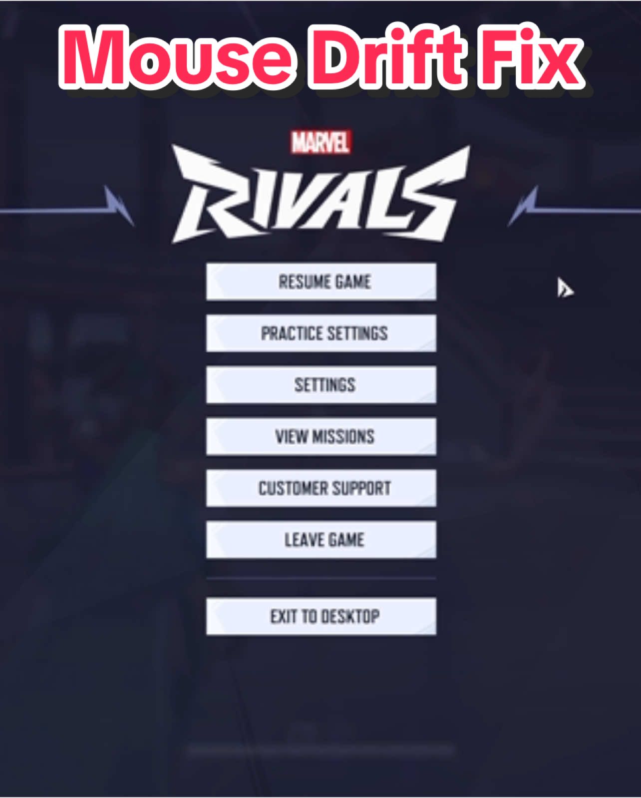 Marvel Rivals Mouse Drift Fix! If this helped you drop a follow on here and the twitch in my bio you degen!  #marvel #marvelrivals #twitch #youtube #gaming #marvelrivalsgame #marvelrivalsfix #fyp #foryoupage