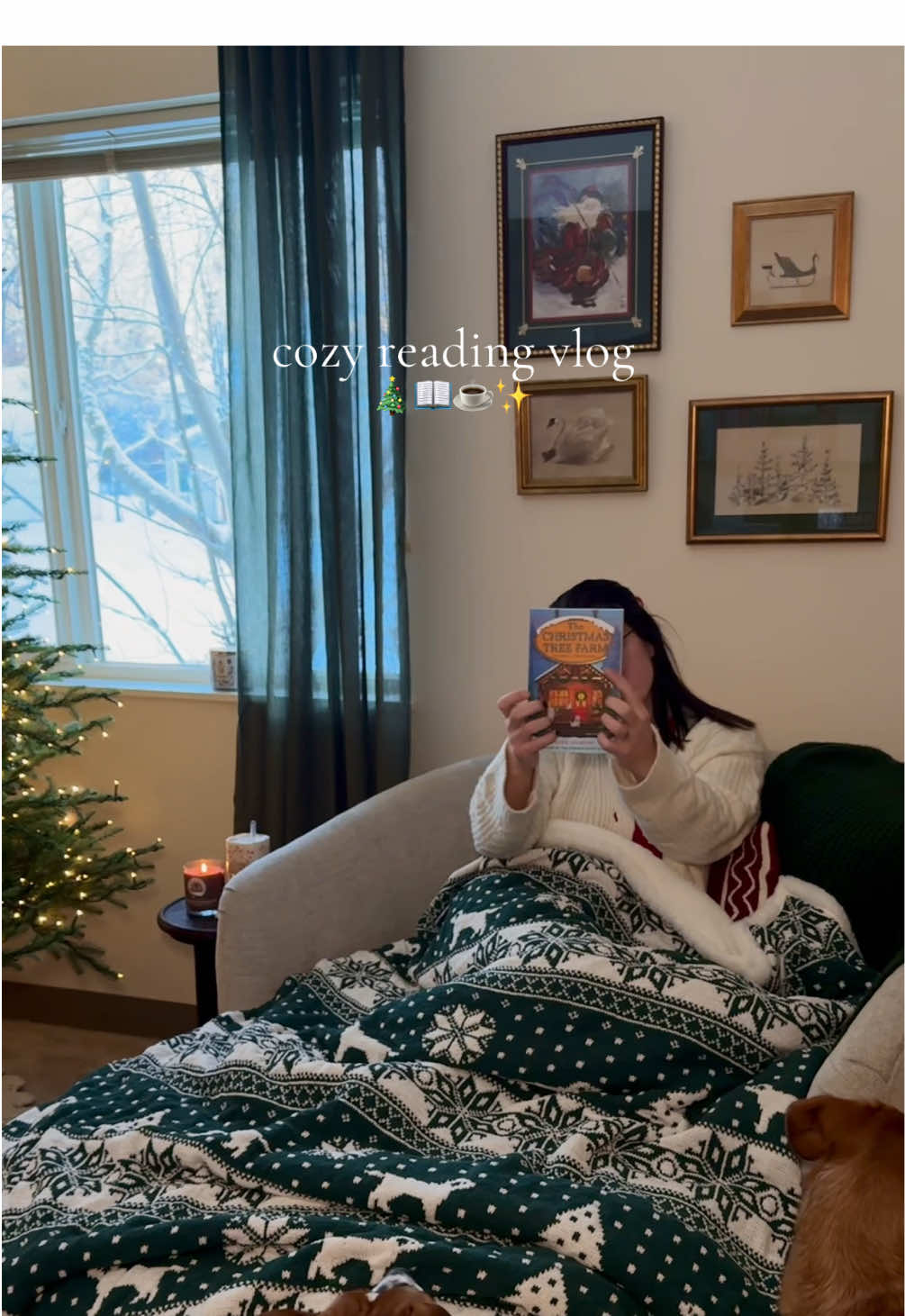 cozy christmas reading 📖🎄 @hellotazotea @Laurie Gilmore #readwithme #reading #cozyreading #BookTok #booktokfyp #bookworm #bookish #bookgirl #readingnook #readingcorner #christmasreading #christmasbook #bookclub #christmascountdown #christmastreefarm #lauriegirlmore #cozyaesthetic #readingaesthetic #aesthetic 