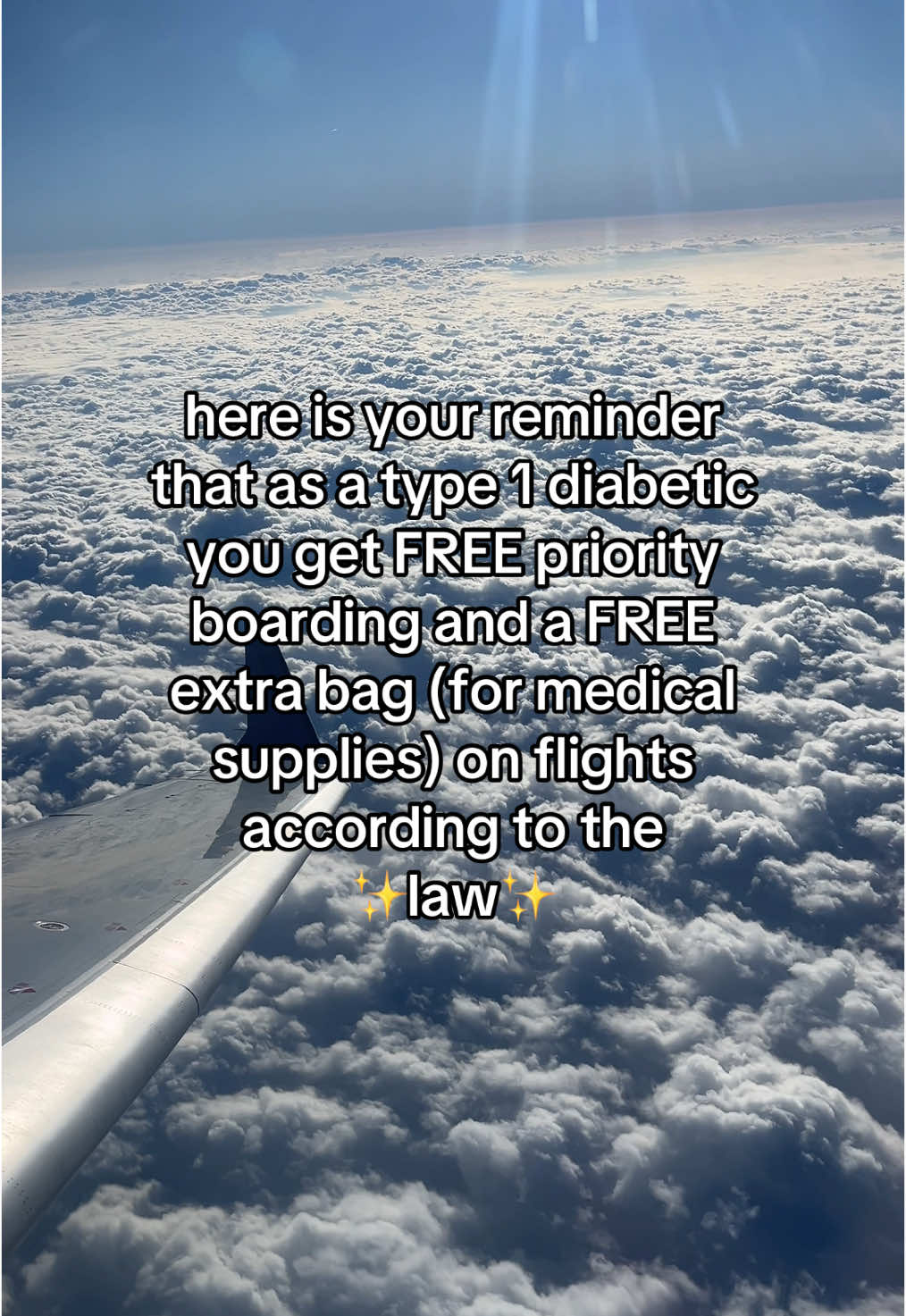 All you have to do is let the desk agent know you are T1D and they will let you board first with your extra bag. Its the law! I am only talking to american citizens as im not sure what other countries allow this. I know a lot of them do though!