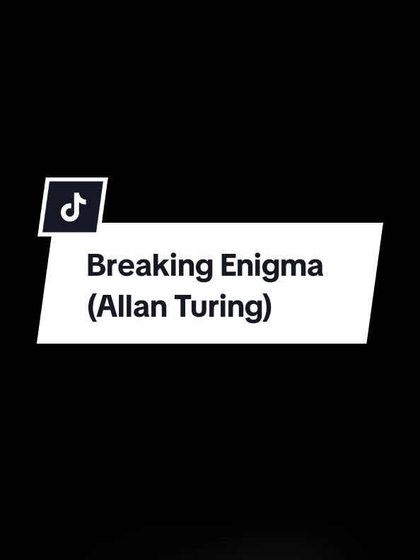 Allan Turring is one of those who cracked the Enigma Machine.#enigmamachine #allanturing #solvingmathematics #LearnOnTikTok #fyp #foryoupage #prfa_story