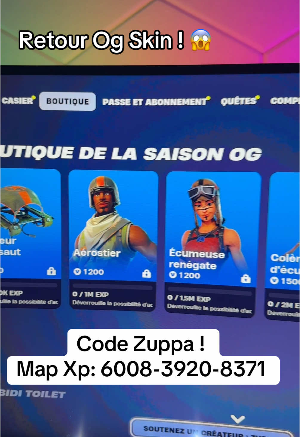 Retour Og !  #pourtoi #fortnite #zuppafn #fortnitefr 