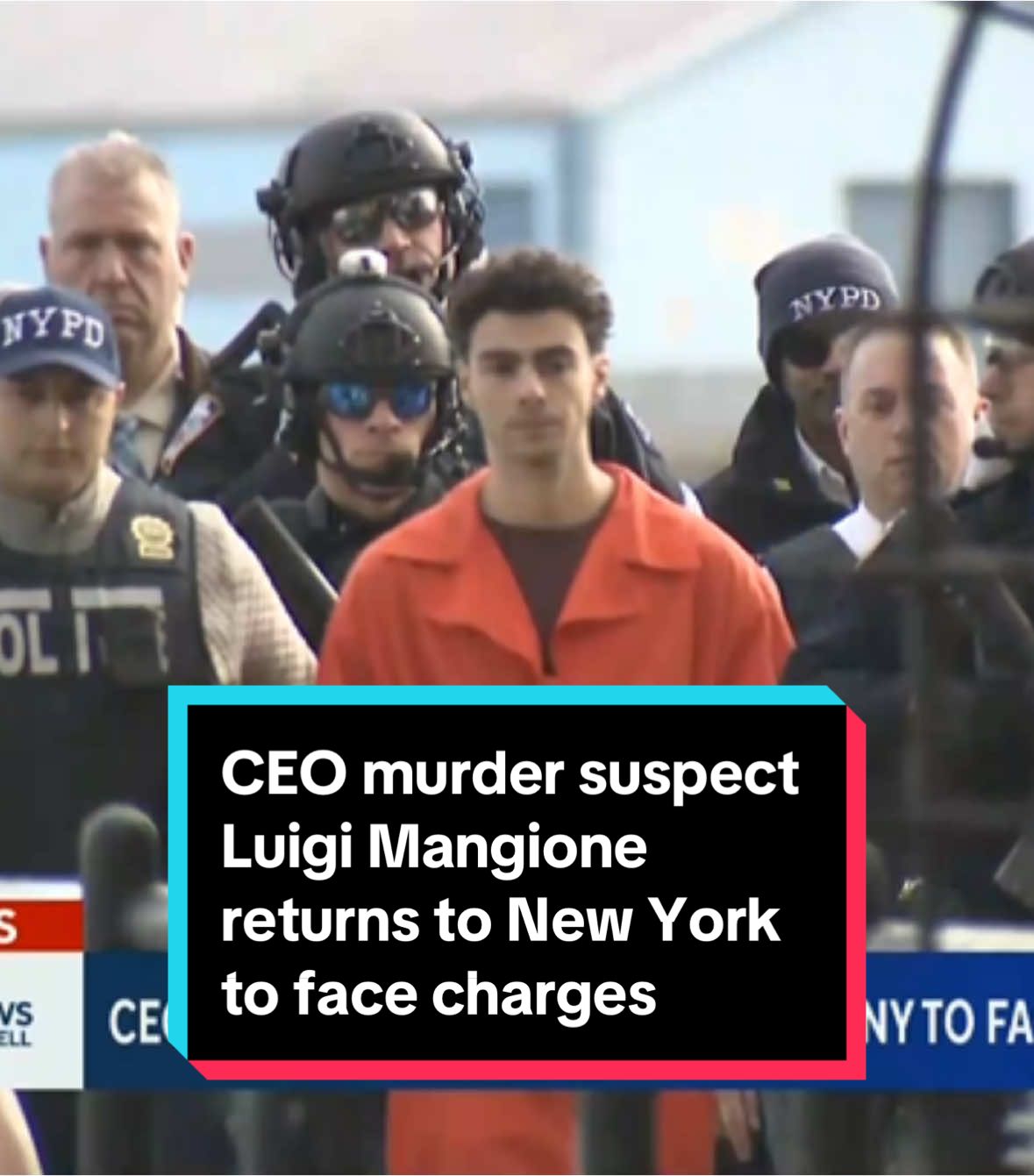 Luigi Mangione, the #UnitedHealthcare CEO murder suspect, arrived in New York on Thursday and faces multiple state charges as well as four new federal charges, including murder and stalking, that could make him eligible for the death penalty. #news #crimetok #luigimangione #nyc #newyork #crime 