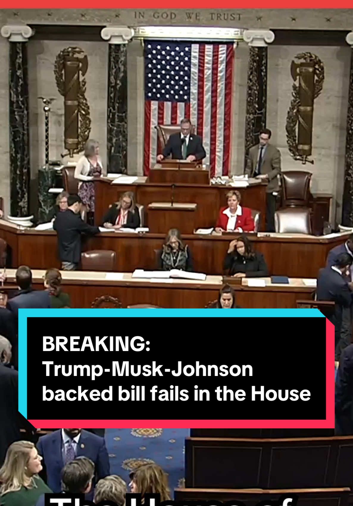 Trump-Musk-Johnson backed bill to avert a government shutdown fails in the House. 38 Republicans voted against it. #elonmusk #donaldtrump #mikejohnson #congress #politics #breakingnews 