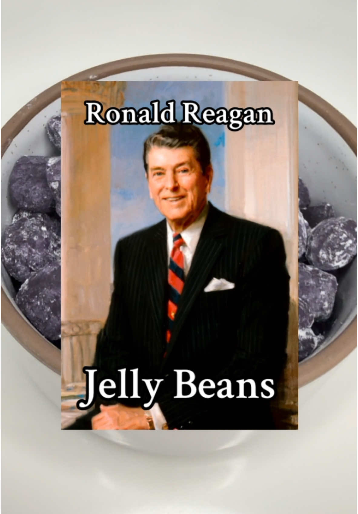 Favorite Food of the Presidents: Ronald Reagan - Jelly Beans Ingredients • Sugar • Water • Corn Syrup • Cornstarch • Licorice Extract • Black Food Coloring #Favoritefoodofpresidents #Presidents #Favoritefood #RonaldReagan #Jellybeans #Jellybelly #candy #confectionary #Recipe #presidentialrecipes  #Americanfoodhistory #Americanhistory #USpresidents #presidentsofamerica #foodtraditions #Foodie #FoodLover #FoodBloggers #FoodInspiration #FoodDiary #Tasty #Cooking #Recipes #Americanfood #Homecooking #Comfortfood #yummy