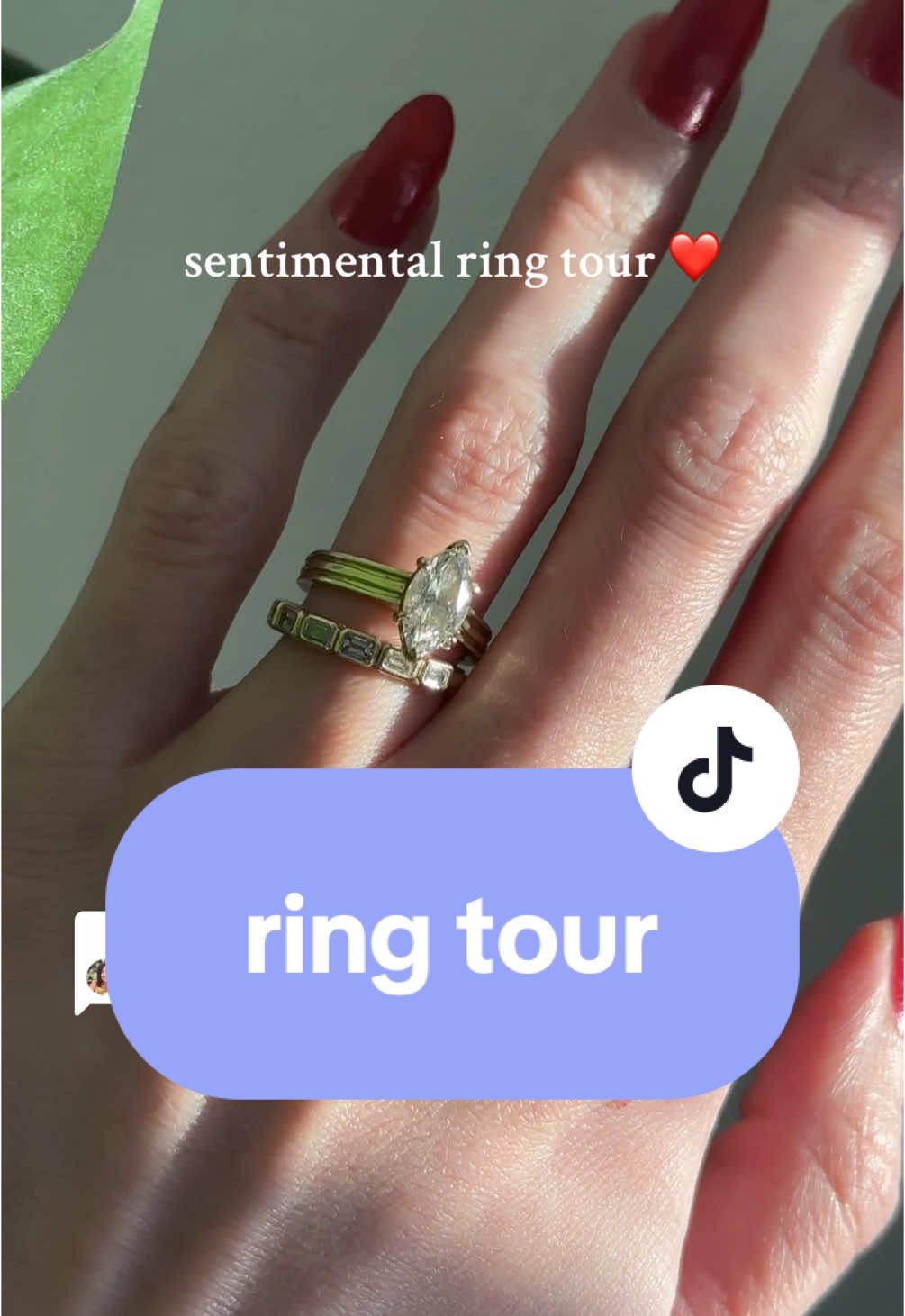 Replying to @taylorholstrom ring tour 🥰 wedding rings are @hera.fine.jewelry couldn’t recommend more! #rings #engagementring #weddingring #ringtour 