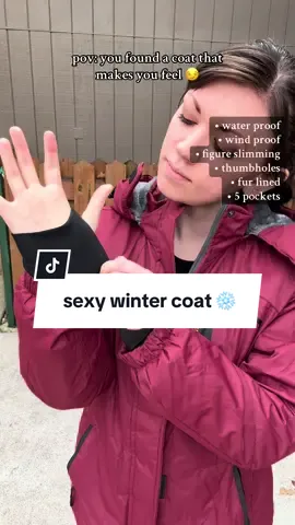 this winter coat has pockets, thumb holes, and fur on the inside. what more could you need? 🥰 #wintercoat #coat 