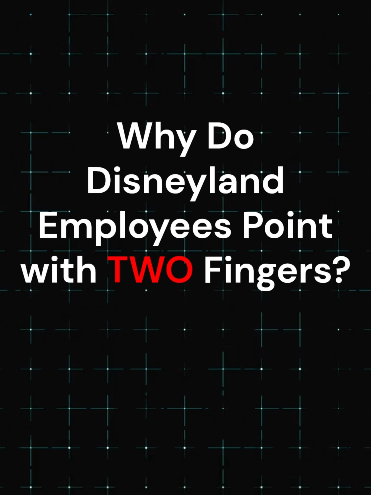 Why do Disneyland employees point with TWO fingers? #Disneyland #WaltDisney #DisneySecrets #TwoFingerPoint #DisneyHistory #FunFacts #DidYouKnow #DisneyTrivia #InterestingStories #DisneyMagic #contentcreator #explore #foru