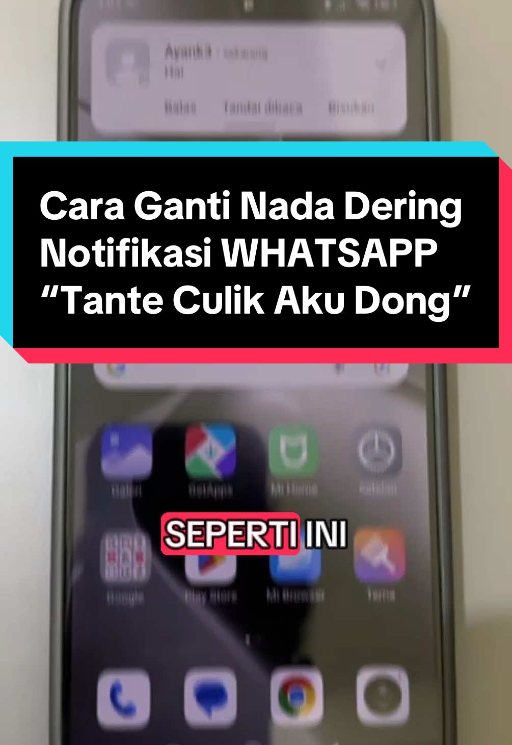 Cara Mengganti Nada Dering Notifikasi WHATSAPP Tante Tante Culik Aku Dong #nadanotifikasi #trikwa #trikwhatsapp #TipsTrik #Trending #fyp 