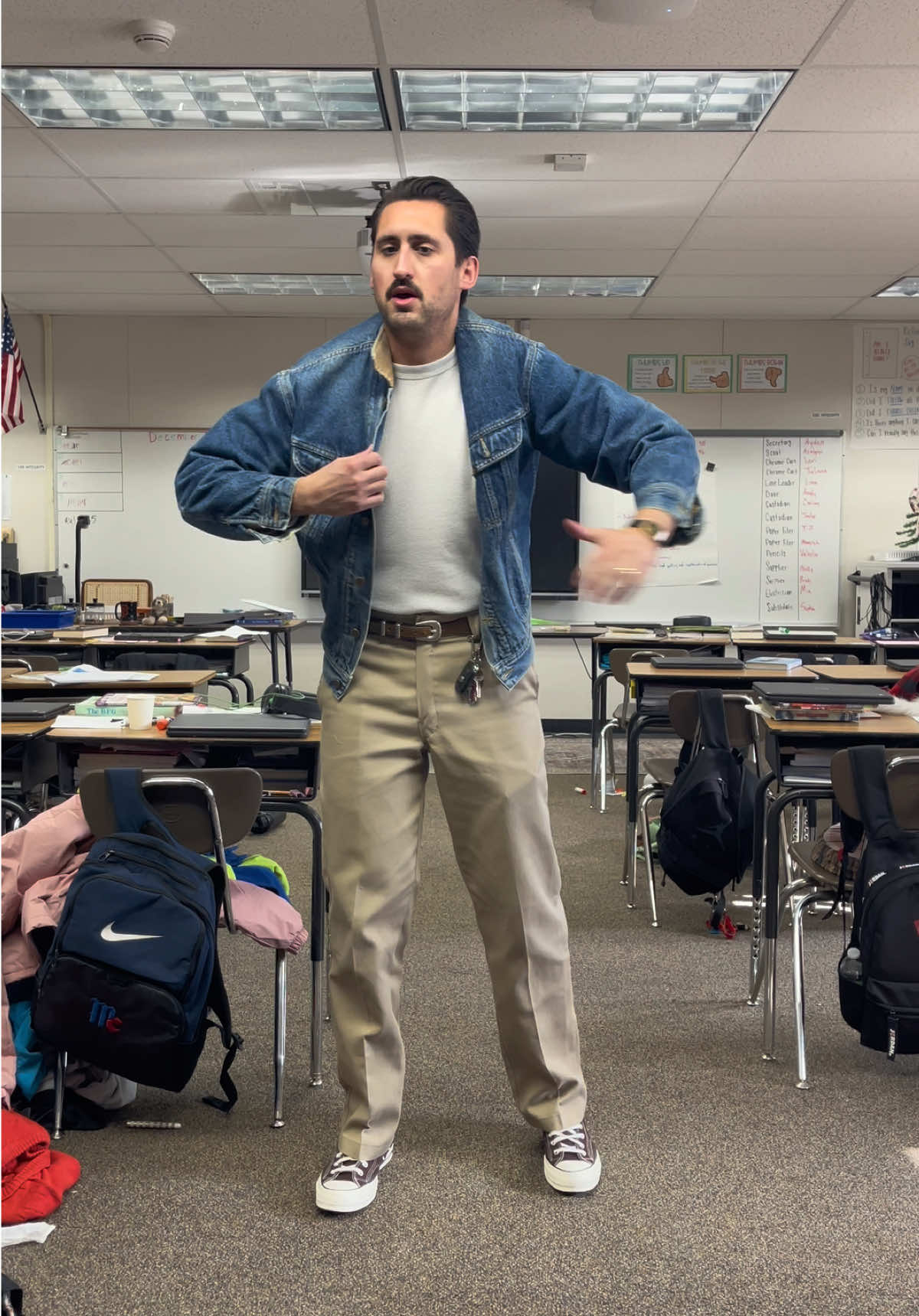 I need longer jackets or shorter shirts. Preferably shorter shirts. #vintagefashion #teacheroutfit #teacherootd #mensfashion #mensstyle #menswear 