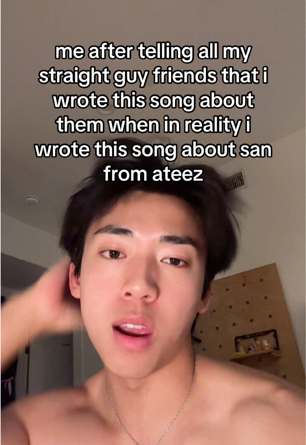 the only man i’m down bad for… 😝 (this is a joke for legal reasons… or is it) #fyp #foryou #foryoupage #viral #originalsong #songwriter #music #lgbt #bi #gay #kpop #ateez #san #idol #sanchoi 