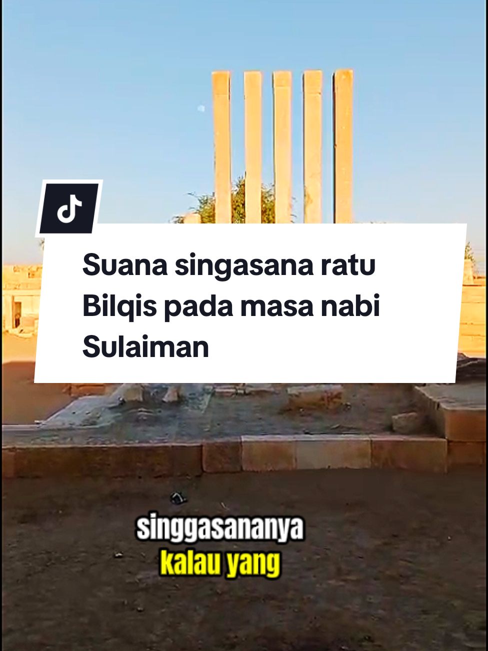 perbedaan singasana dan tempat ibadah ratu Bilqis penyembah matahari sebelum masuk Islam dimsa nabi Sulaiman masih di abadikan sampai sekarang semoga kita bisa mengambil i'tibar #ratubilqis #sejarahislam #peninggalan #istanaratubalqis 