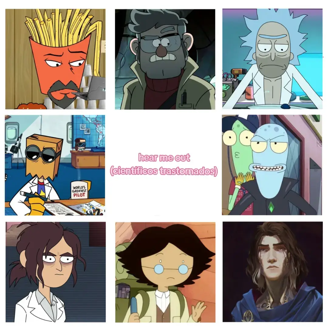 Algunos son pedidos otros no, igualmente todos merecen un lugar en el psiquiatra #gravityfalls #aquateenhungerforce #villanous #insidejob #fionnaandcake #Arcane #rickandmorty #solaropposites #spidermanacrossthespiderverse #lluviadehamburguesas #walterbeckett #sheraprincessofpower #