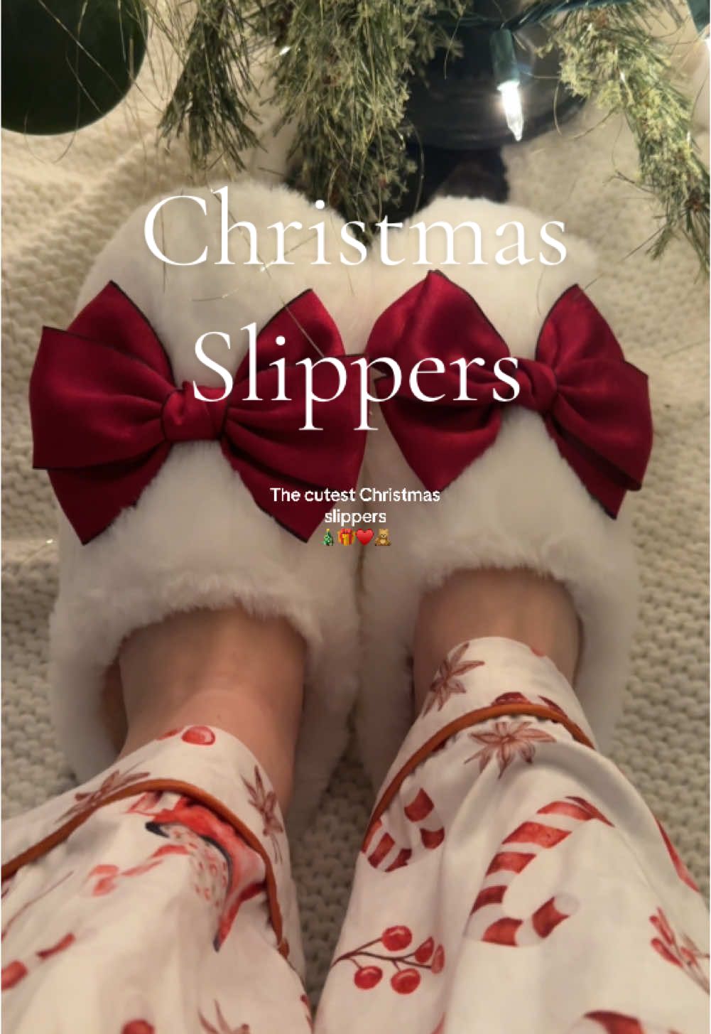 The cutest cozy Christmas slippers #tiktokshopfinds#christmas#slippers 