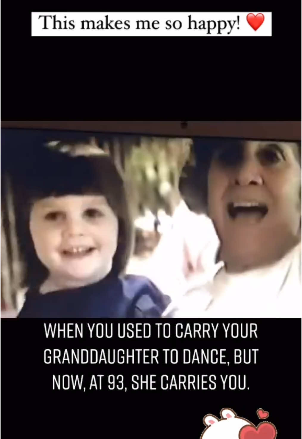 Life’s beautiful moments - granddaughter now carries her grandmother, just like grandma carried her years ago. Family traditions and love know no age bounds!💗 #grandmotherlove #granddaughterlove #familytradition  🎥 @kindnestquest 