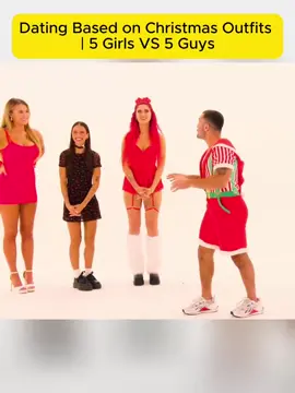 Dating Based on Christmas Outfits | 5 Girls VS 5 Guys #fyp #guys #foryour #girls #boy #dates #tinder