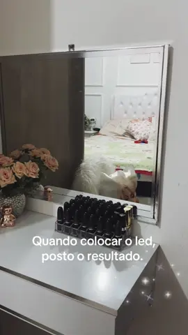 Troquei minha penteadeira camarim pela famosinha suspensa da Shopee. @Shopee Brasil como eu não sou todo mundo, não coloquei espelho redondo e optei pelo quadradinho. #fyppppp #DIY #diyproject  #penteadeira 