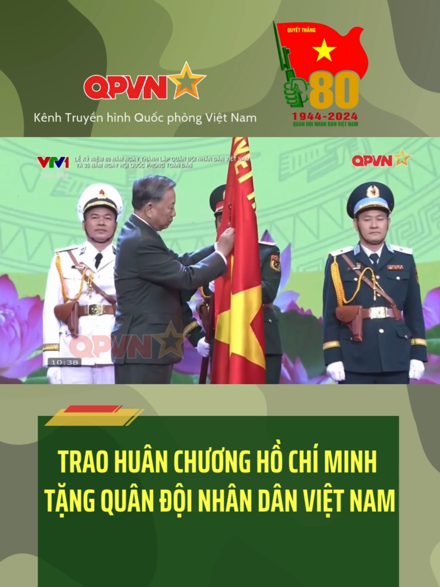 Trao huân chương Hồ Chí Minh tặng Quân đội Nhân dân Việt Nam #boquocphong #QPVN #80namqđndvietnam #bodoi #quandoinhandanvietnam #camerachiensi #tolam #tongbithutolam #tbt #qpvn