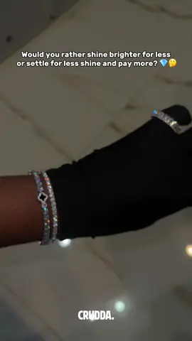 Would you rock moissanite? #diamond #jewelry #nyc #moissanite #tiktokshop #bracelet #fyp #vvs 